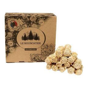 Allumes-feu en laine de bois pour barbecue et brasero