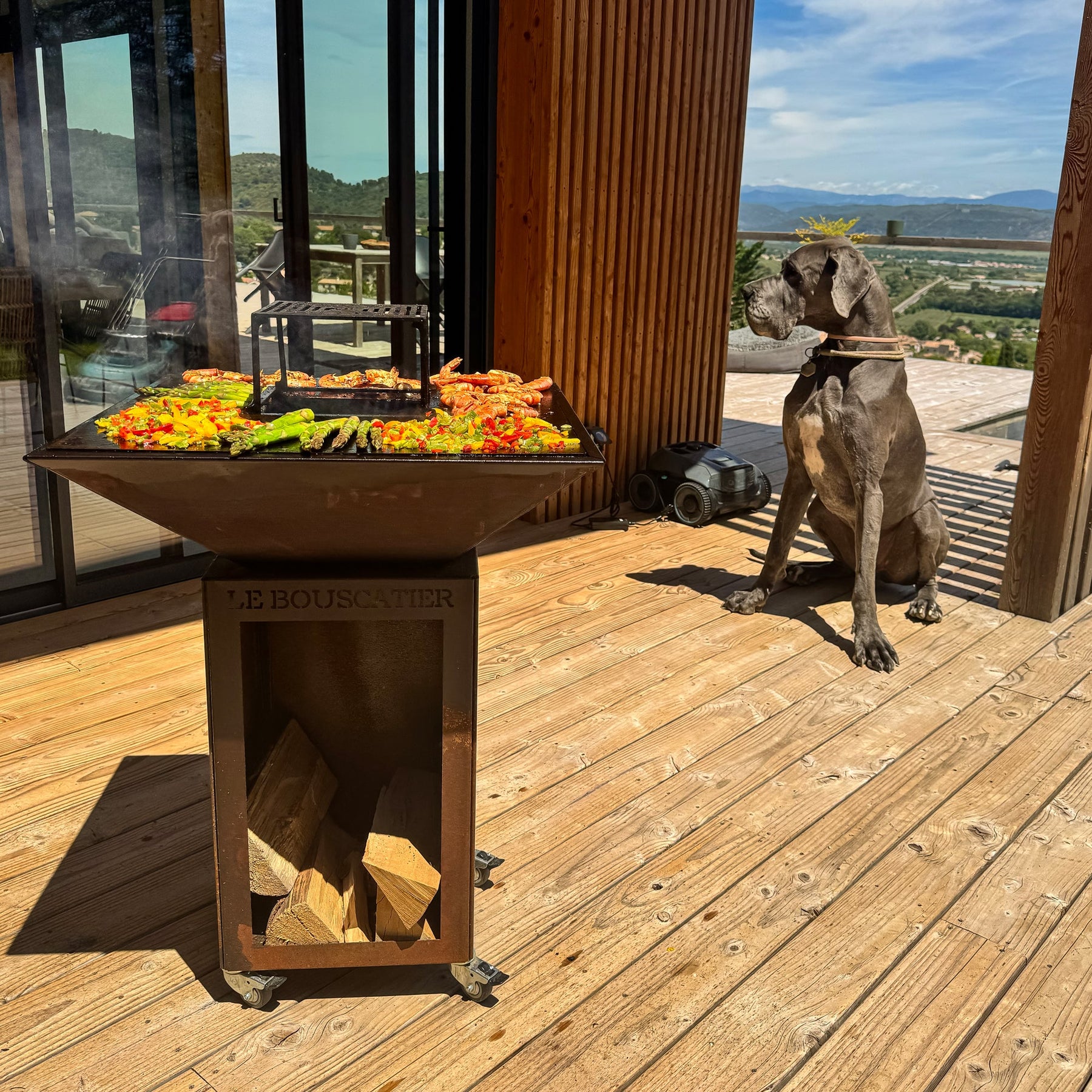 PACK - Brasero Lou Provençau + tablier + paire de gants + bois d'allumage + allume-feu