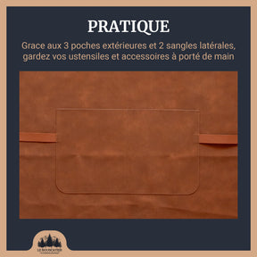 Tablier cuisine en cuir - Brasero, barbecue, cuisine extérieur intérieur