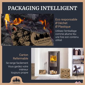 780/800u Allumes-feu en laine de Bois