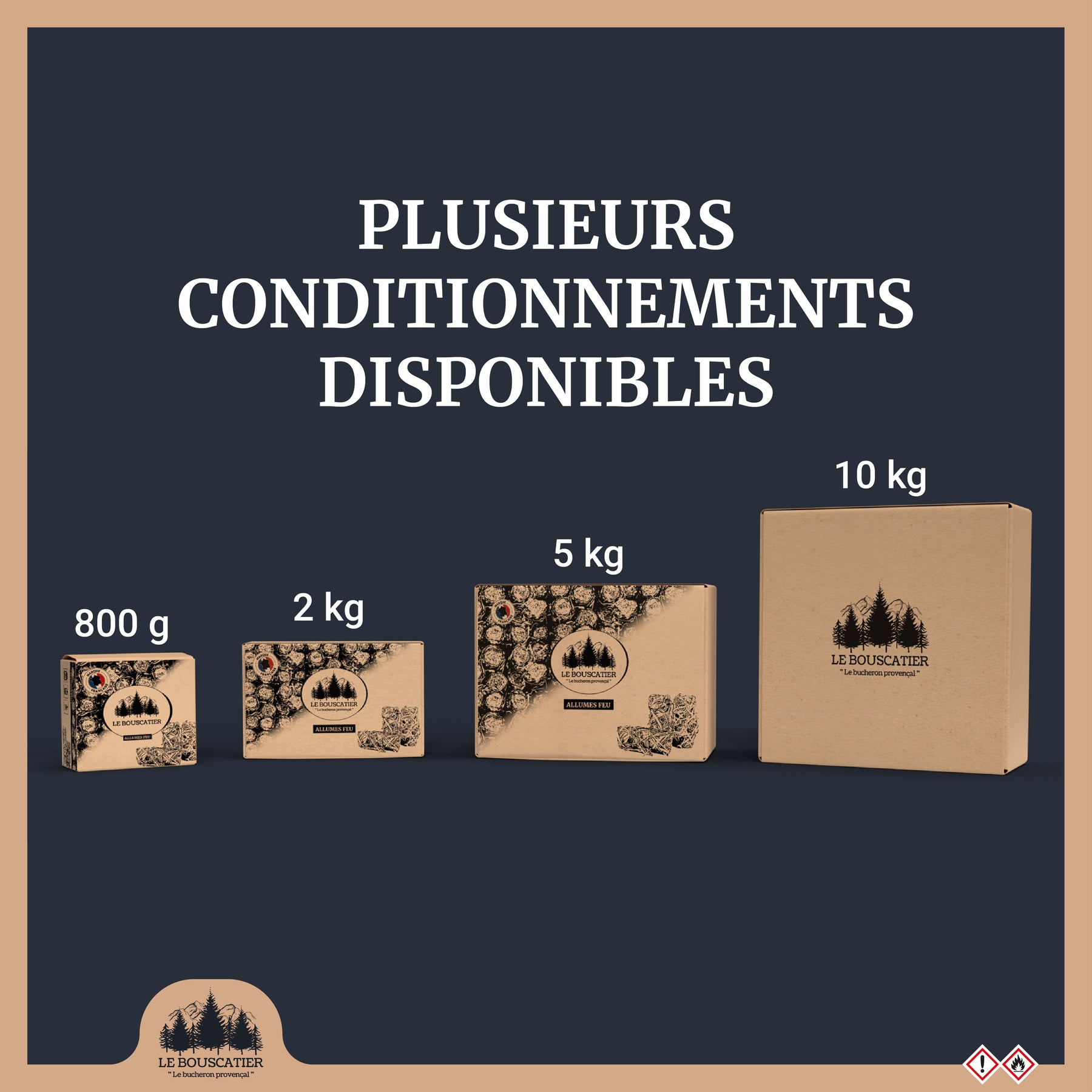 60/70u Allumes-feu en laine de Bois