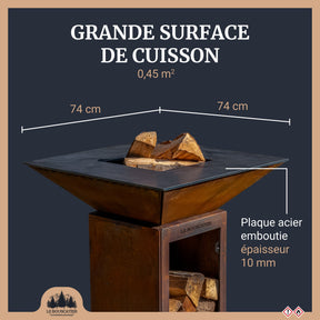 PACK - Brasero Lou Bouscarian + tablier + paire de gants + bois d'allumage + allume-feu
