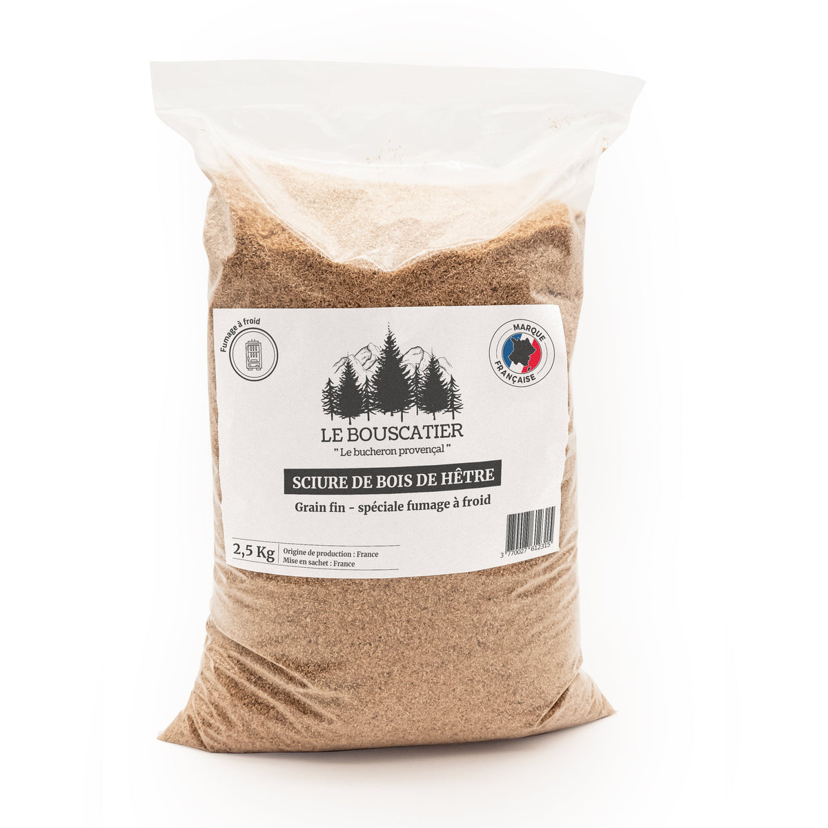 Sachet de sciure de fumage 100% hêtre - 2,5kg