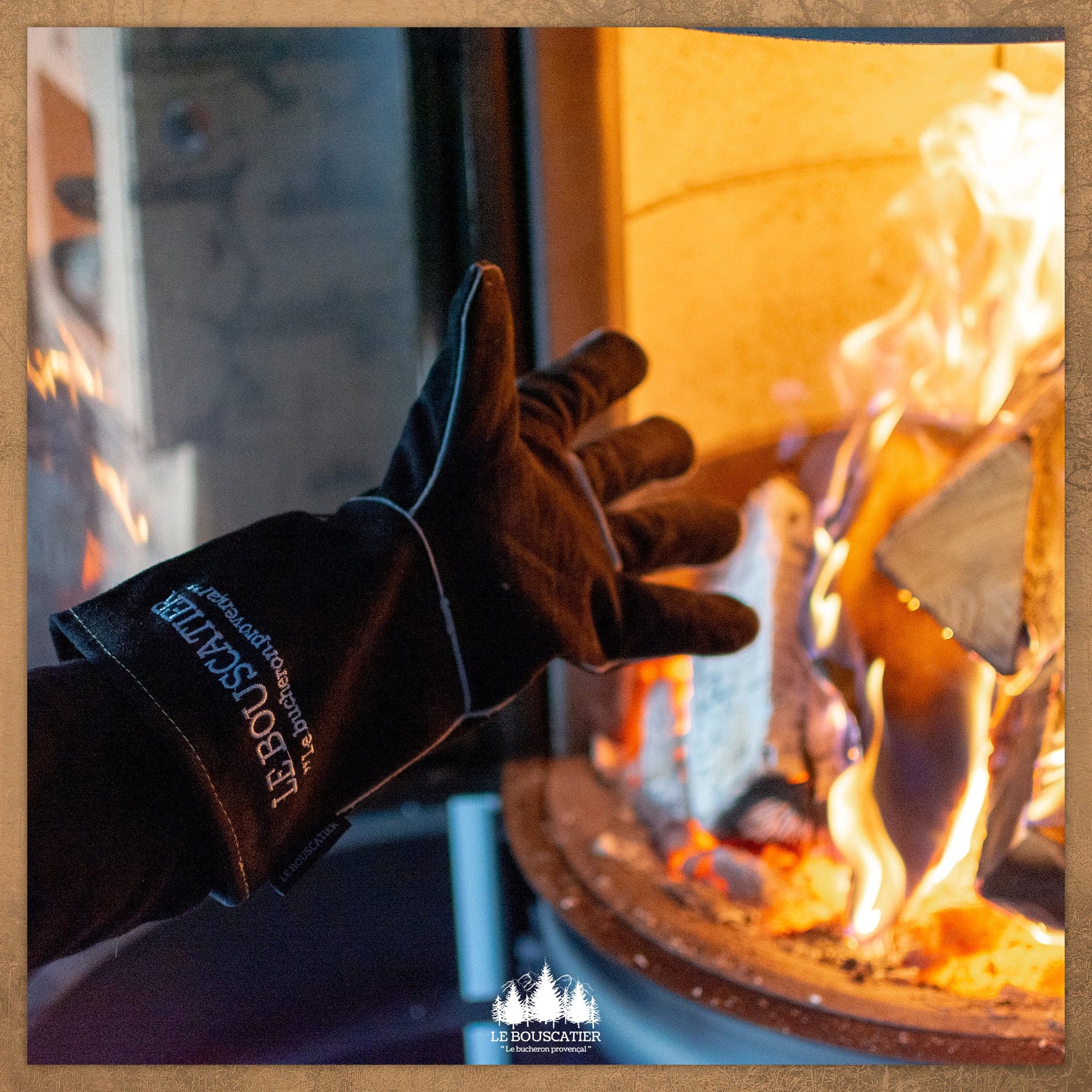 PACK - Brasero Lou Bouscarian + tablier + paire de gants + bois d'allumage + allume-feu