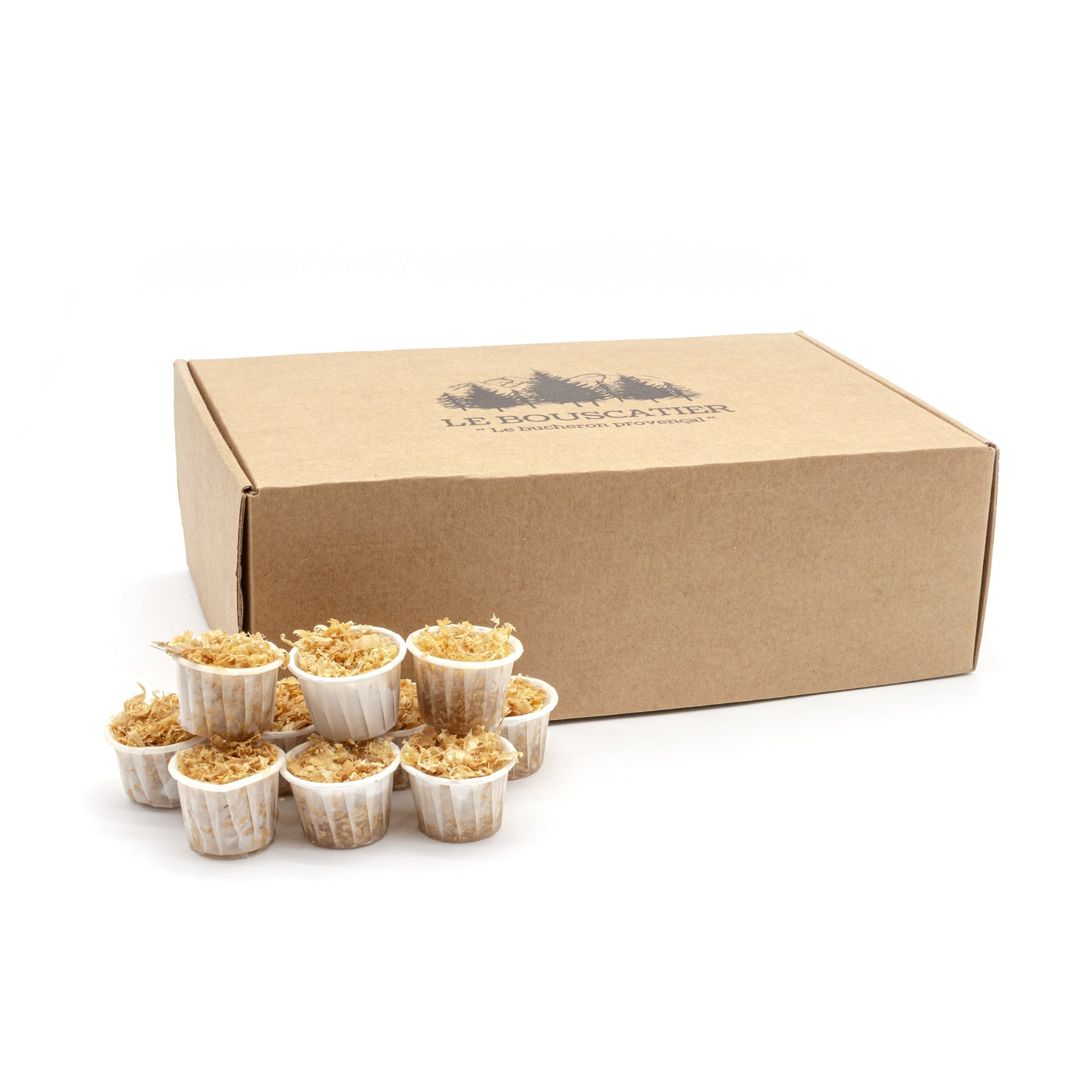 cupcake allumes-feu premium en sciure de bois pour barbecue et brasero